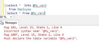 Temporary Table Vs Temporary Variable In Sql Server