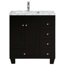 The eviva happy is a new line of bathroom vanities. Eviva Happy 30 Inch X 18 Inch Espresso Transitional Vanity With White Carrara Marble Countertop And Undermount Porcelain Sink Overstock 20817210