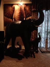 Elephant Section Of African Themed Front Room Big Elephant Is 5 Tall 4 Long African Decor Living Room Decor Home Living Room Safari Living Rooms