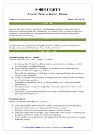Associate Business Analyst Resume Samples Qwikresume
