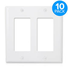 Maxxima 2 Gang Decorative Wall Plate White Pack Of 10 Walmart Com Walmart Com