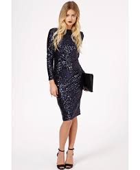 Missguided Lorianna Low Back Sequin Midi Dress In Navy Sequin Dress With Sleeves Long Sleeve Sequin Dress Long Sleeve Midi Dress