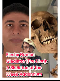 Replying to @grapesosasOkay he looks like a nice guy, but I bet the lion  was even nicer. #romanempire #gladiator #roman #bones #lions #greenscreen  #archaeology #york #coliseum