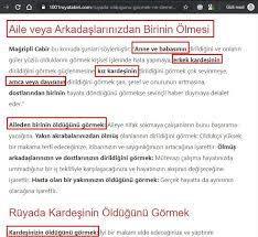 ruyada annenin babanin oldugun gormek kardesinin oglunun kizinin olmesi babalar anne ruya