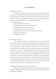 Proses pembuatan proses pembuatan atau proses produksi suatu perusahaan yang sudah. Doc Etika Produksi Khairan Konadi Academia Edu