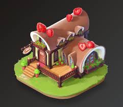 Artstation Tiramisu Cafe Natalia Rozvod Cake Cafe House Illustration Cafe