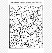 Spring, summer, and fall coloring pages (each folder includes color by number and unnumbered coloring pages for each season including holidays) if the color key is missing search the other pins. Difficult Color By Number Coloring Pages Png Image With Transparent Background Toppng