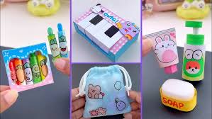 ‪13 DIY Miniature Crafts Idea / Easy Craft Ideas / school hacks / mini craft  / how to make / craft - YouTube‬‏