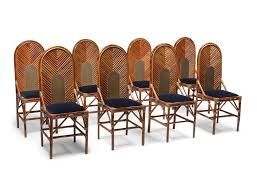 Check spelling or type a new query. Set Of 8 Dining Chairs In Bamboo Brass Blue Velvet 1970s 122514