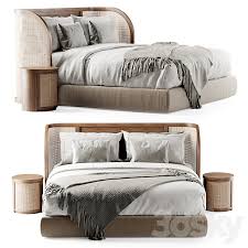 Shop for wicker rattan bed frames online at target. 3d Models Bed Wooden Double Bed Db57 Double Bed Rattan