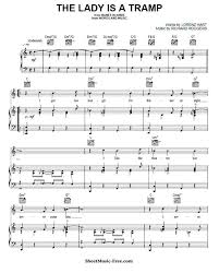 The Lady Is A Tramp Sheet Music Frank Sinatra Sheet Music Free Sheet Music Piano Music