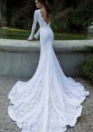 Vintage Lace Wedding Dresses Mermaid Long Sleeve Backless New White Bridal Gown In Love With This One Wedding Dresses Wedding Fitted Wedding Gown 2015 Wedding Dresses