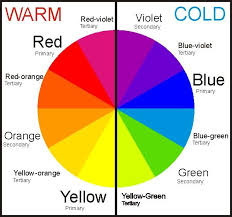 color wheel chart printable between cool and warm