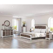 It is combined nicely with vintage brown pillows and flower sheet. Danville Teak And Mahogany Wood Modern 5 Piece Bedroom Set