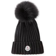 Moncler Ribbed Knit Beanie Hat W Fur Pompom 335 Liked On Polyvore Featuring Accessories Hats Accessories Hats B Knit Beanie Hat Wool Beanie Knit Beanie