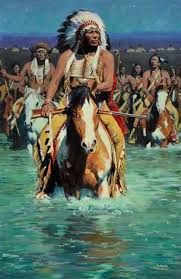 Cheyenne Crossing By David Mann Native American Horses Native American Artwork North American Indians