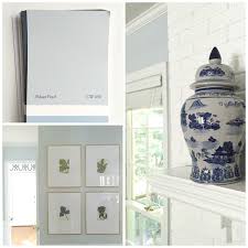The next step if you think it can work in your living room is to purchase a sample paint from benjamin moore, make a cheap sample board and then compare it with your fabrics, furniture, and fixed elements. Painting Our Living Room Light Blue Emily A Clark