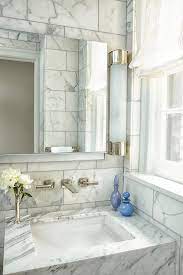 Devol marble sinks are machined from a single block of fine italian marble and given a crisp honed finish. Marble Sink Vanity Transitional Bathroom