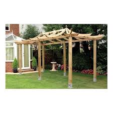 Shop our best selection of garden trellises to reflect your style and inspire your outdoor space. Grange Japanese Extended Pergola Curved Rafter Style Roof Fsc Timber