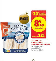 Offre Filets De Cabillaud Surgeles Findus Chez Hyper U