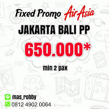 Harga promo air asia bulan agustus september di atas adalah harga terendah dari pencarian kami.untuk informasi lebih lanjut anda. Jual Tiket Promo Airasia Jakarta Bali Pp 650 000 Di Lapak Papyrus Travel Bukalapak