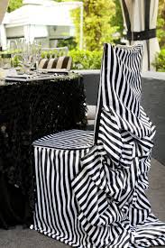 Black And White Striped Chair Covers Classic B Stripe Diana Chivari Chair Cover By Wildflower Linen White Stripes Wedding Striped Wedding Wedding Linens