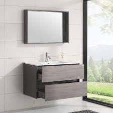 Find double vanities at wayfair. Amazon Com Wonline 36 Wall Mounted Bathroom Vanity Set Two Drawers Storage Cabinet With Ceramic Vessel Sink And Mirror Combo Chrome Faucet Kitchen Dining