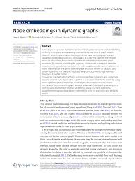 Pdf Node Embeddings In Dynamic Graphs
