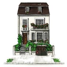 Illustration Originale Aquarelle Dessin D Architecture Maison France Encadre In 2020 Illustration Line S