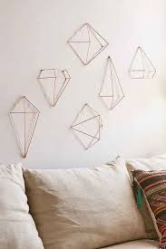Prisma Wall Decor Set Copper Decor Geometric Decor Diy Geometric Decor
