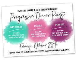 Taking a progressive dinner party from idea to reality means recruiting the right hosts and nailing a a progressive dinner is a great way to party on a budget. Progressive Dinner Party Invitation Announcement Card Etsy In 2021 Progressive Dinner Party Progressive Dinner Dinner Party Invitations