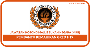 Majlis Sukan Negara Msn Kerja Kosong Kerajaan