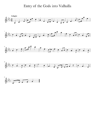 So if valhalla is to be considered and gods enter into it then the fallen angels definitely can be gods and valhalla is probably their abode prior to being banished. Entry Of The Gods Into Valhalla Sheet Music For Clarinet In B Flat Solo Download And Print In Pdf Or Midi Free Sheet Music For Das Rheingold Wwv 86a By Richard