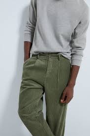 80s Corduroy Chino Trousers View All Trousers Man Zara Spain Manner Outfit Street Styles Fur Herren Manner Hosen