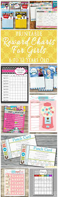 printable reward charts for kids 6 to 12 years old raising