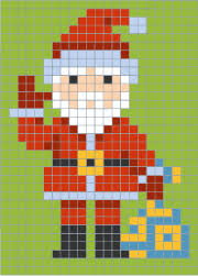 Le Pere Noel Coloriage Pixel A Imprimer Quadrillage A Colorier Pixel Art Pixel Art Noel Pixel Art Coloriage
