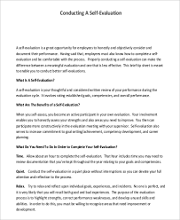 Self assessment strength examplesall education. Free 9 Sample Employee Self Evaluation Templates In Pdf Ms Word