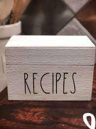 Rae Dunn Inspired Recipe Box 3x5 4x6 Recipe Box Etsy Painted Recipe Box Recipe Box Etsy Rae Dunn