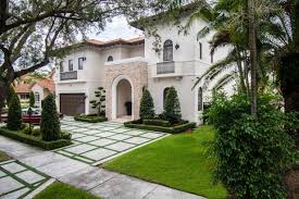 Design ideas for an arts and crafts sloped driveway in other with a retaining wall and natural stone pavers. Driveway Entrance Landscaping Ideas Hgtv