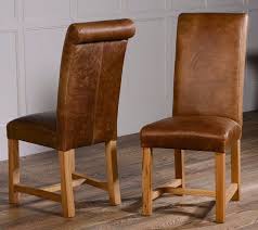 Roll Back Brown Leather Dining Chair Gold Dining Chairs Dining Chairs Leather Dining Chairs
