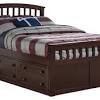 Includes headboard, footboard, two side storage, and slats. 1