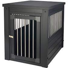 Habitat N Home Indoor Crate End Table With Stainless Steel Spindle In Espresso Decorative Dog Crates Dog Crate Furniture Dog Crate End Table