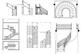 Front Elevation And Side Elevation Of Staircase Units Along With Spiral And Straight Stair Layout Plan Railing Des Stair Detail Stair Layout Stairs Floor Plan