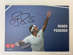 What racquet does roger federer use? Autografo Roger Federer Fancard Firmada Origina Kaufen Autogramme In Todocoleccion 218921625