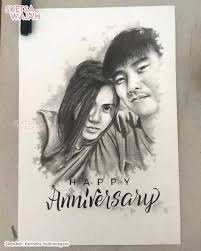 Contoh lukis foto sketsa wajah hitam putih 2 wajah. 48 Ide Sketsa Wajah Realis Hitam Putih Sketsa Wajah Sketsa Wajah