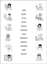 Occupations Vocabulary For Kids Learning English Printable Resources