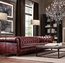 Rh 39 S Cambridge Leather Sofa Our Exceedingly Comfortable Cambridge Collectio Chesterfield Sofa Living Room Chesterfield Living Room Leather Sofa Living Room