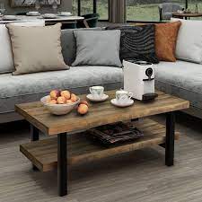 Learn how to build this beautiful coffee table with storage following this step by step tutorial. Clearance 18 4 X 42 X 22 Small Coffee Table Segmart High Grade Mdf Solid Wood Farmhouse Tea Table With Storage Shelf Metal Legs Sleek Durable Tea Table For Living Room Bedroom S9247