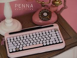 Rymek typewriter style mechanical keyboard. Elretron Retro Keyboard Typewriter Tablet And Phone Connected With Blue Tooth