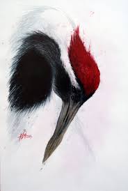 Hilmi Simsek Watercolour Painting Gallery Crane Turna Watercolor Suluboya Byhilmisimsek Artist Bir Wildlife Artists Artwork Painting Animal Illustration
